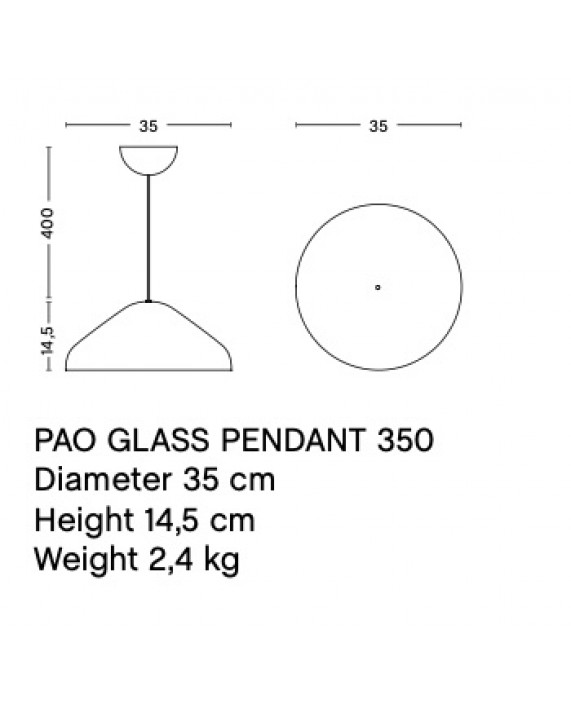 HAY Pao Glass Pendant Lamp
